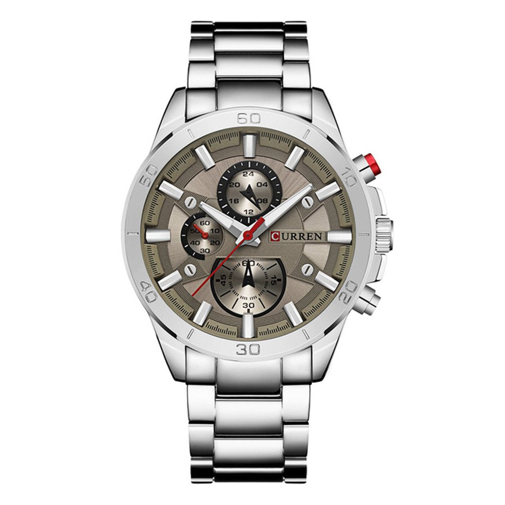 Curren Casual Watch For Men - Stainless Steel Band - 8275