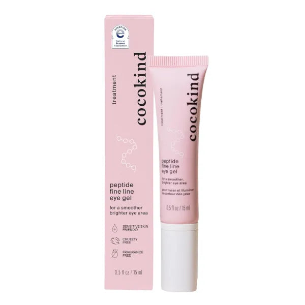Cocokind Peptide Eye Gel, Lightweight and Hydrating Fine Line Treatment to Reduce Wrinkles, Made for Sensitive Skin, Fragrance Free, Cruelty Free, Vegan, .5oz