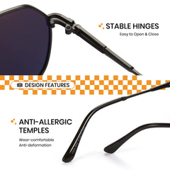 Cyxus Sunglasses for Men Women Classic Polarized Sunglasses UV400 Protection Anti Glare for Driving Outdoor