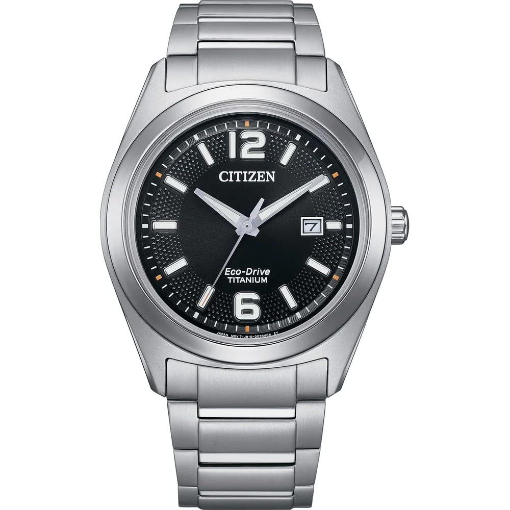 Citizen Men's Analogue Eco-Drive Watch with Titanium Strap AW1641-81E, Black, Bracelet