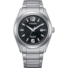 Citizen Men's Analogue Eco-Drive Watch with Titanium Strap AW1641-81E, Black, Bracelet