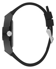GUESS US Black and Silver-Tone Multifunction Watch, one