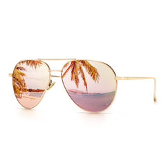 SUNGAIT Vintage Round Sunglasses for Women Men and Lightweight Oversized Aviator Sunglasses