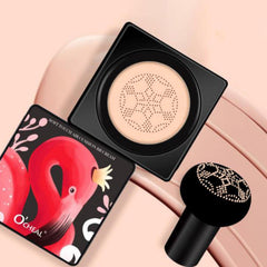 CC Cream Mushroom Head Foundation - Moisturizing Natural Concealer - Bright Makeup Base Air Cushion Foundation BB Cream, Nature Makeup Moisturizing Concealer