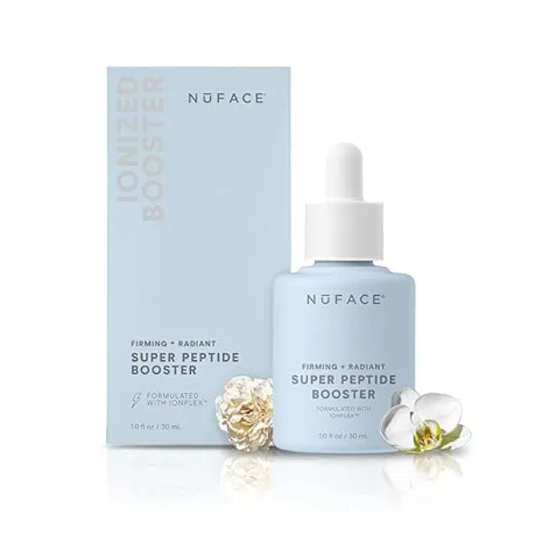 NuFACE Super Peptide Booster Face Serum  Skin Firming Peptide Serum for Fine Lines and Wrinkles IonPlex Skin Care to Smooth, Hydrate & Enhance your NuFACE Microcurrent Facial Device Results (1 oz)