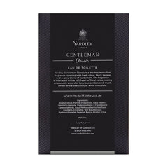 Yardley Gentleman Classic Luxury Fragrance Eau De Parfum, Citrus, Black Pepper And Spicy Blend Of Cardamom, 100Ml