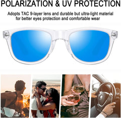 Joopin Polarized Sunglasses Men Women, Classic Square Sun Glasses 100% UV Protection Driving Fishing