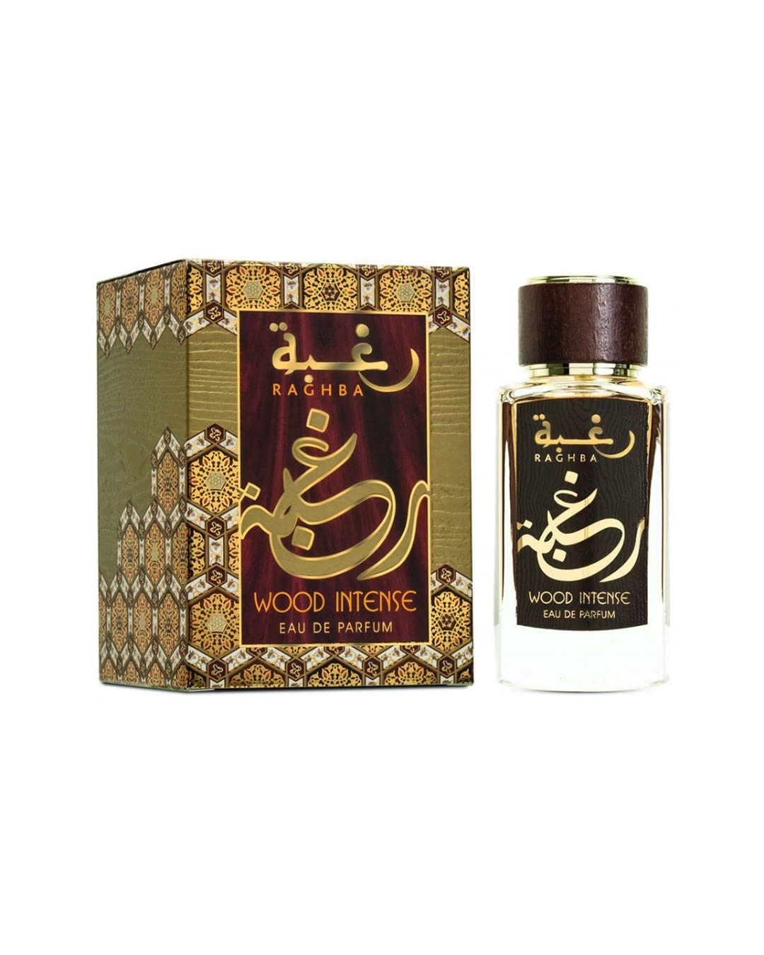 Lattafa Perfumes Raghba Wood Intense Long Lasting Oud and Musk Fragrance Imported Eau De Parfum 100 ml (Pack of 1)