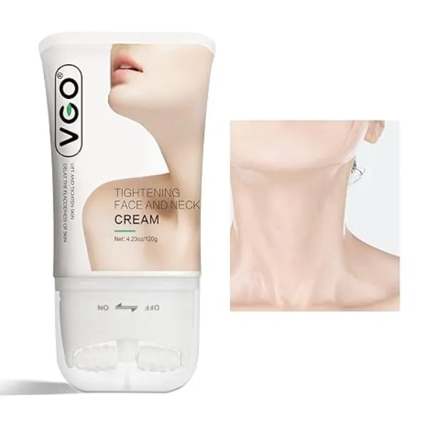 VGO Neck Creams for Tightening and Firming, Face Cream for Anti Aging Moisturizer, Hyaluronic Acid and Retinol Enriched for Neck and Face to Target Fine Lines sagging & Dryness. 4.23 Fl Oz