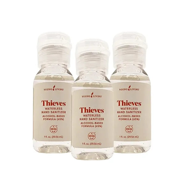 Young Living Thieves Waterless Hand Purifier with Peppermint Oil 1 oz Convenient, Refreshing, and Gentle Cleanser for Soft Hands 3 Pack