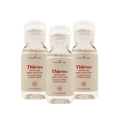 Young Living Thieves Waterless Hand Purifier with Peppermint Oil 1 oz Convenient, Refreshing, and Gentle Cleanser for Soft Hands 3 Pack