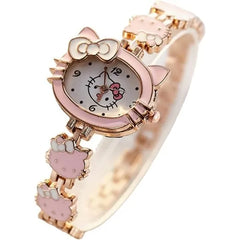 KASTWAVE Women Quartz Wrist Watches, Bracelet Watch, Lovely Hello Kitty Watch for Daily Wear or Party