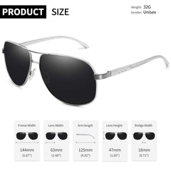 Joopin Polarized Sunglasses for Men, Classic Military Rectangular Sun Glass with Metal Frame UV Protection