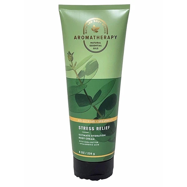 Bath & Body Works Aromatherapy Eucalyptus & Spearmint Body Cream with Natural Essential Oils 8 Ounce (Eucalyptus & Spearmint), 1 item