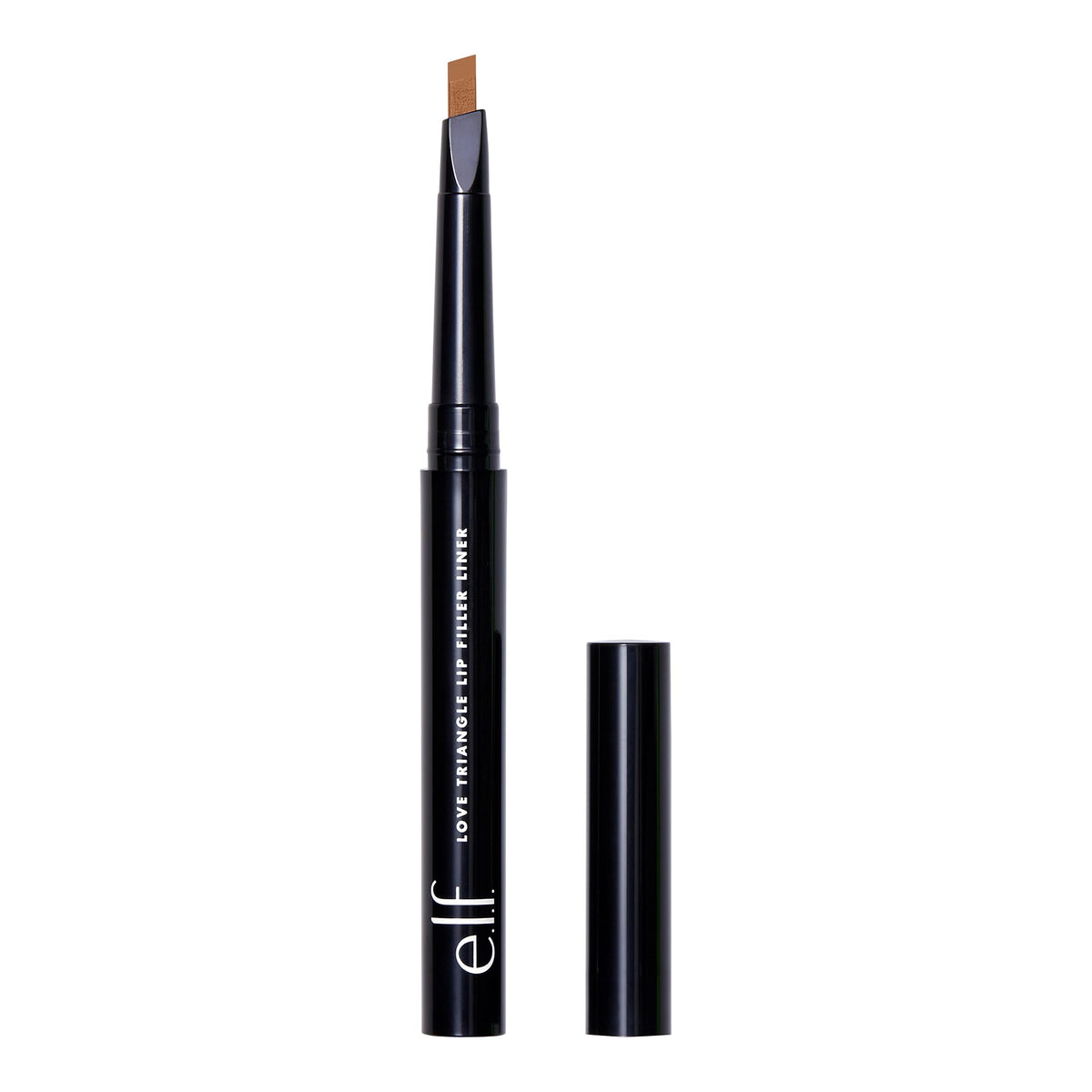 e.l.f. Love Triangle Lip Filler Liner, 2-in-1 Lip Liner Pencil For Sculpting & Filling, Long-Lasting Intense Colour, Light Brown