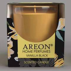 Areon Vanilla Black Scented Candle 120 g, Yellow