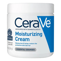 CeraVe Moisturizing Cream, Body and Face Moisturizer for Dry Skin, Body Cream with Hyaluronic Acid and Ceramides, Daily Moisturizer, Oil-Free, Fragrance Free, Non-Comedogenic, 19 Ounce