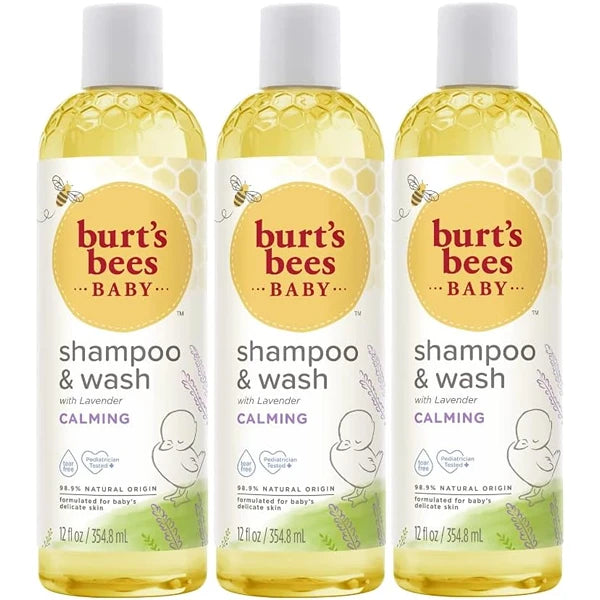 Burt’s Bees Baby Shampoo & Wash, Calming, 12 Ounces (Pack of 3) (Packaging May Vary)
