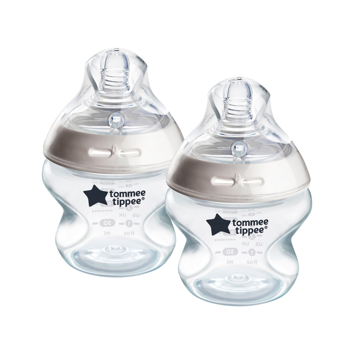 Tommee Tippee Closer to Nature Baby Bottles | Extra Slow Flow Breast-Like with Anti-Colic Valve (5oz, 2 Count)