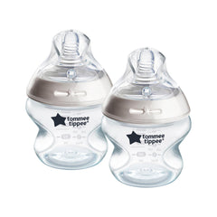 Tommee Tippee Closer to Nature Baby Bottles | Extra Slow Flow Breast-Like with Anti-Colic Valve (5oz, 2 Count)