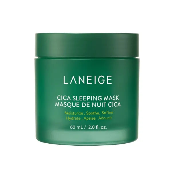 LANEIGE Cica Sleeping Mask: Soothing Overnight Mask with Centella & Fermented Forest Yeast Extract for Sensitive Skin & Moisture Barrier Repair