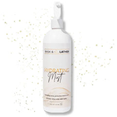 BASK & LATHER Hydrating Hair Mist, Leave-In Conditioner, Itchy Scalp Relief, Detangler, Curl Definer, Aloe Vera, Avocado Oil, For All Hair Types (16 oz) | Itchy Scalp Relief, Detangler, Curl Definer, Aloe Vera & Avocado Oil, For All Hair Types
