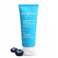 DOT & KEY Barrier Repair + Hydrating Gentle Face Wash With Probiotic| Ceremide Face Wash | Face Wash For Dry Skin,Normal Skin&Sensitive Skin | Gently Cleanses Skin From Dirt & Oil For Unisex,175ML