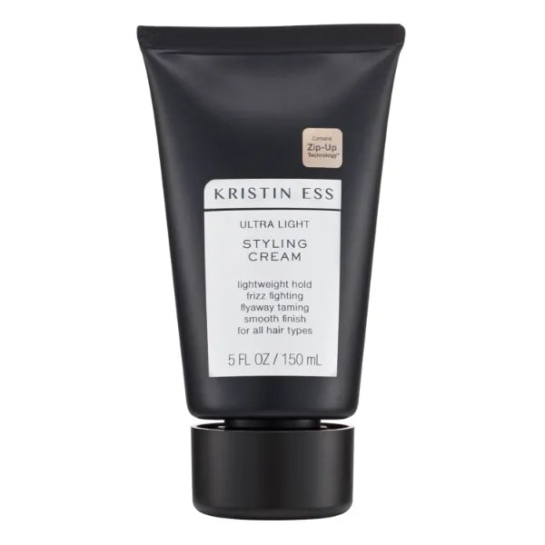 Kristin Ess Ultra Light Styling Cream for Smooth Styles, Shiny Blowout Prep, Curl + Wave Definition, Frizz Control - Lightweight Hold, Vegan, Color Safe, Silicone Free Women's Styling Product, 5 oz