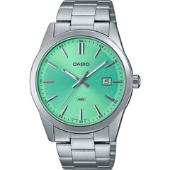 Casio Men's Watch - MTP-VD02B-1EUDF Silver / Light Green