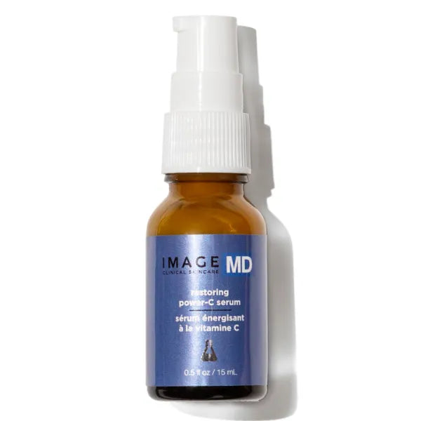 IMAGE Skincare, IMAGE MD Restoring Power-C Serum, 20% Vitamin C, Ferulic Acid Facial Serum to Reduce Pigmentation, Firm, Brighten Skin