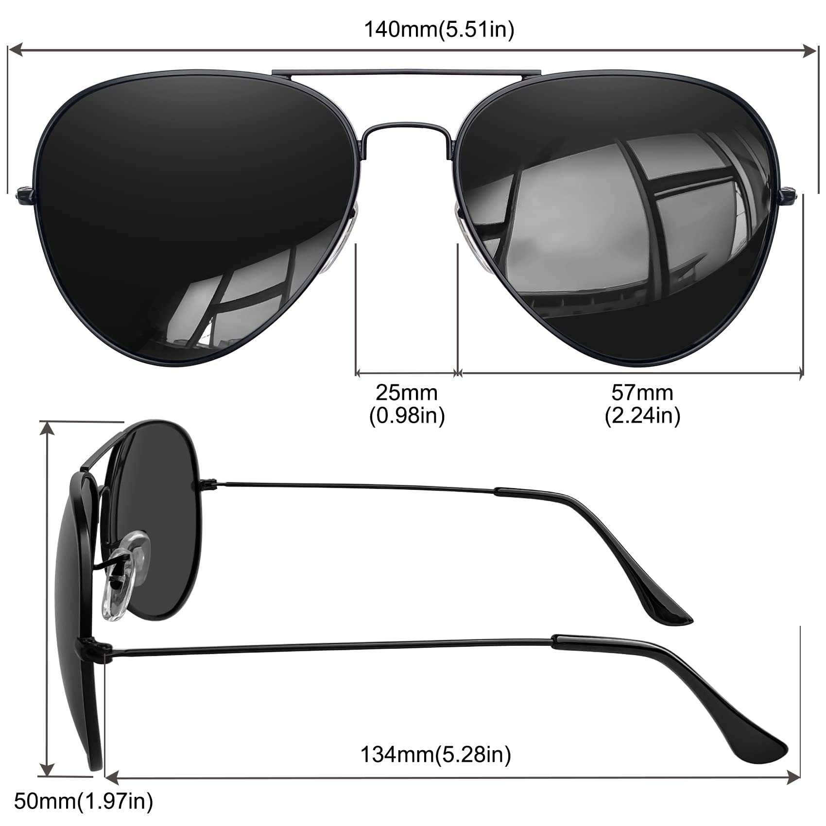 KANASTAL Polarized Sunglasses for Women and Men, Metal Frame Sun Glasses Retro Shades for Mens Driving Outdoor Military Style 100% UV400 Protection
