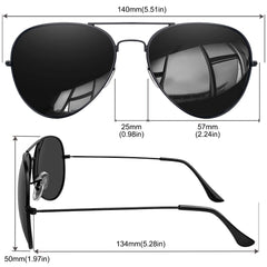 KANASTAL Polarized Sunglasses for Women and Men, Metal Frame Sun Glasses Retro Shades for Mens Driving Outdoor Military Style 100% UV400 Protection