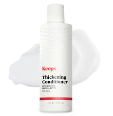 Keeps Hair Thickening Conditioner for Fuller, Thicker Looking Hair, 8 Ounces - Hair Loss, Thinning & Regrowth Treatment - DHT Blocker for Men - Infused with Biotin, Caffeine, & Saw Palmetto