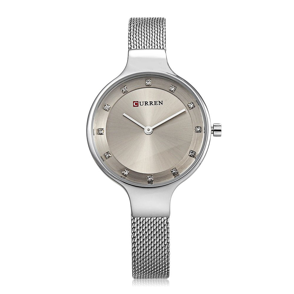 CURREN Original Women's Girls Sports Waterproof Stainless Steel Quartz Wrist Watch 9008