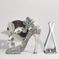 Automotive Interior Crystal High Heel Shoe & Magic Bag Car Air Vent Clip Charm Bling sparkly bedazzled rhinestone Car Bling Accessories，Car Interior Decoration Charm，Rhinestone cute Car Decor girls