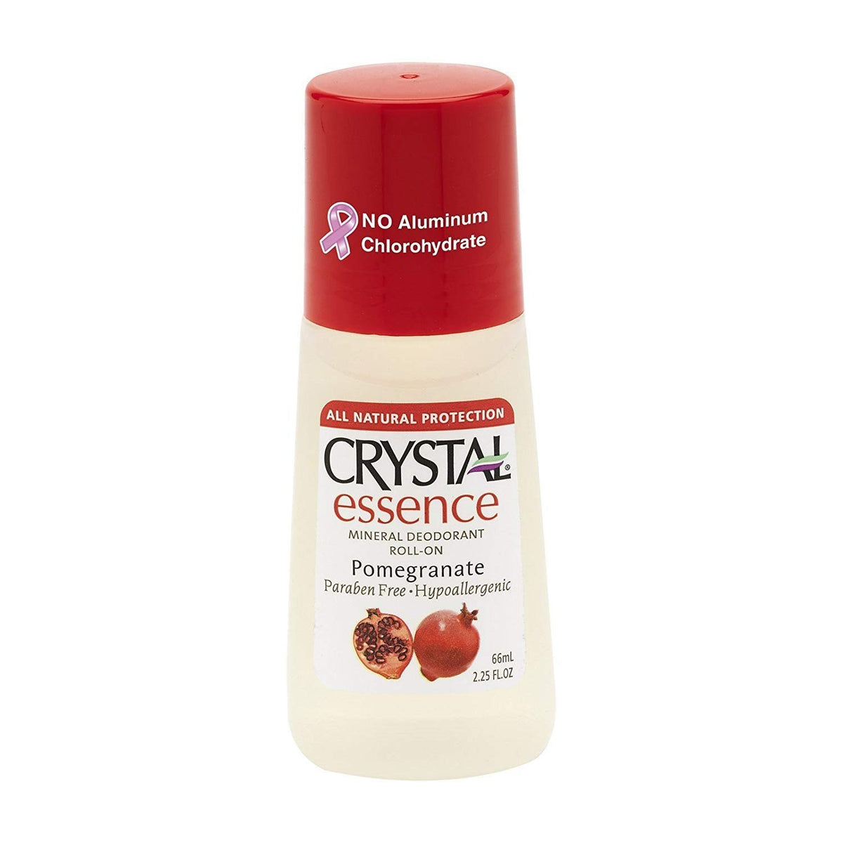 Crystal Essence Mineral Deodorant Roll-On, Pomegranate 2.25 oz (Pack of 8)