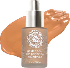 Honeybee Gardens Golden Hour Foundation In Fiji, Medium Tan Neutral, Skin-Perfecting, Luminous Finish, Vegan, 34.5ml