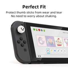 GeekShare Cute Ghost Thumb Grip Caps,Compatible with Nintendo Switch & Switch Lite Only,Soft Silicone Joystick Cover,4PCS [video game]
