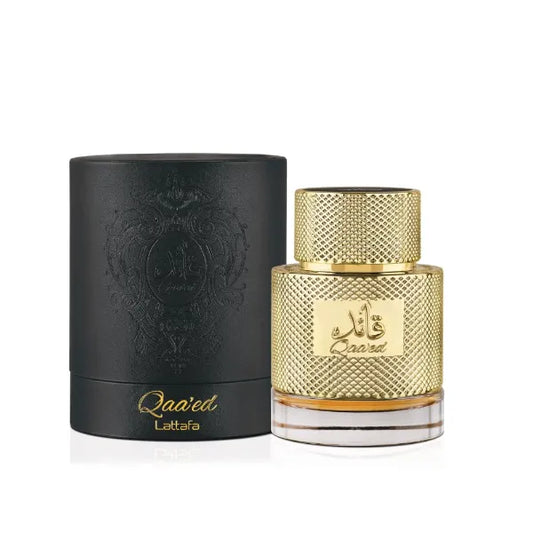 Lattafa Qaaed, Spicy, Woody, Oud, Leather Eau de Parfum Long-Lasting Fragrance for Men - 3.4 Ounce / 100 ml