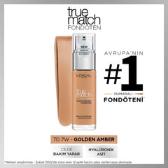 L'Oreal Paris, True Match Foundation 7D7W Golden Amber