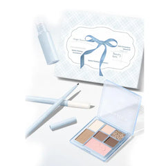 Grospe Easy 4-Piece Makeup Kit for Beginners - All-in-One Makeup Set Includes Eyeshadow, Eyeliner, Eyebrow Pencil, Lip Tint, Simple Everyday Makeup Collection for Teens & Women, Ideal Travel & Gift Choice