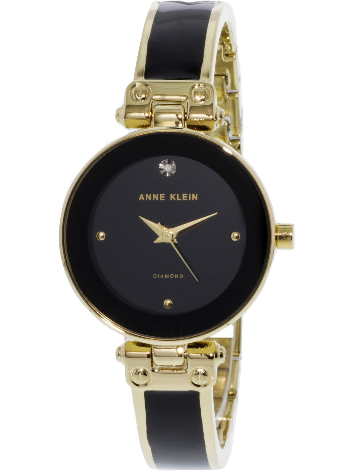 Anne Klein Women's AK-1980BKGB Gold Metal Japanese Quartz Fashion Watch