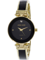 Anne Klein Women's AK-1980BKGB Gold Metal Japanese Quartz Fashion Watch