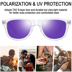 Joopin Polarized Sunglasses Men Women, Classic Square Sun Glasses 100% UV Protection Driving Fishing