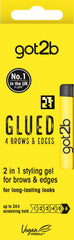 Got2B Glued for Brows & Edges 2 in 1 Wand Eyebrow Gel, 72hr Hold, No White Residue or Stickness, Vegan, Silicone Free, Alcohol Free - 16 ml