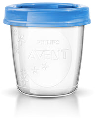 Philips Avent Breast Milk Storage Cups And Lids, 6oz Containers, Pack of 10, SCF618/10