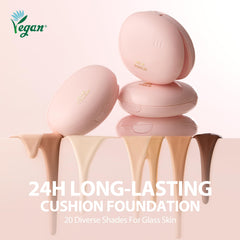 milktouch Cushion Foundation, 24H Flawless Skin, Radiant Shine, No Oxidation, Long-Lasting, Non-Creasing, 60% Hydrating Skincare Infused Korean Foundation, Valentines Gifts (40N Cappuccino)