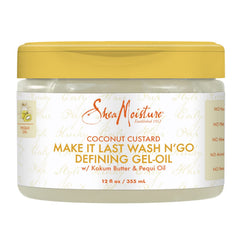 Shea Moisture Make It Last Wash & Go Defining Coconut Custard Oil Gel - 355ml