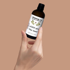 Drsous Ca Organic Flaxseed Oil 100ml | 100% Cold Pressed Carrier Oil for Skin care, Hair care, DIY Bath, Massage for Bone and Joint Support | Made in Palestine