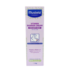 Mustela Baby Diaper Rash Vitamin Barrier Cream 123 - Skin Protectant with Zinc Oxide - Fragrance-Free & Paraben Free - with 98% Natural Ingredients – 100 ml